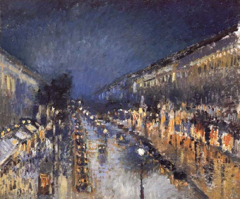 Camille Pissarro The Boulevard Monimartre at Night china oil painting image